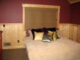 bedroom Knotty Pine Panel, T&G Decking, T&G Flooring, Log Cabin Siding